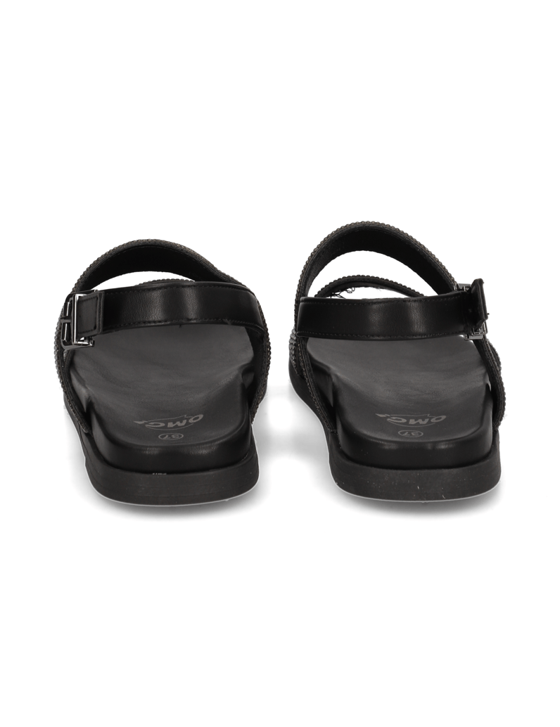 OMG!-polyuretan-sandály-černá