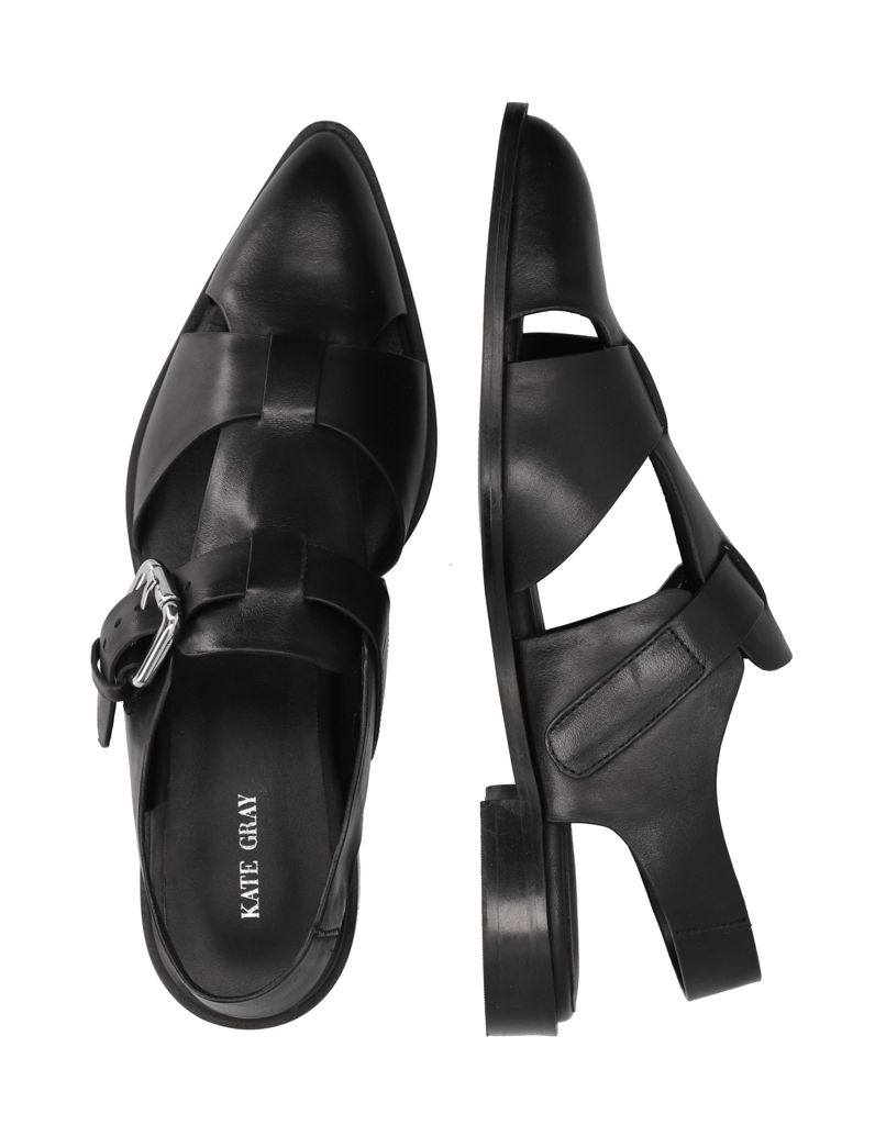 Kate-Gray-Glattleder-Sandale-schwarz