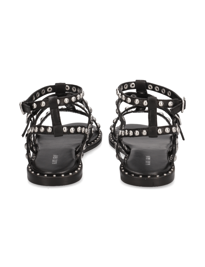 Kate-Gray-hladká-koža-sandále-čierna