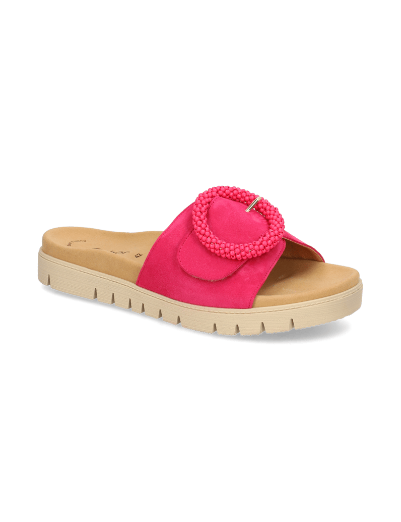 Gabor-velúr-šľapky-ružová