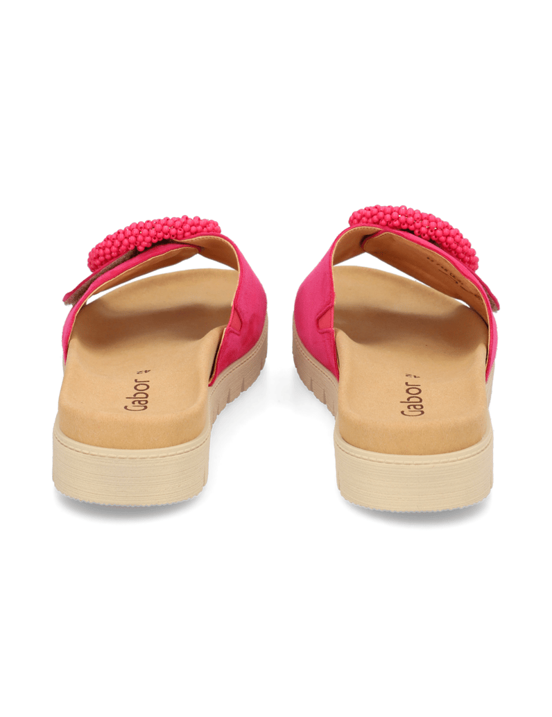 Gabor-velúr-šľapky-ružová