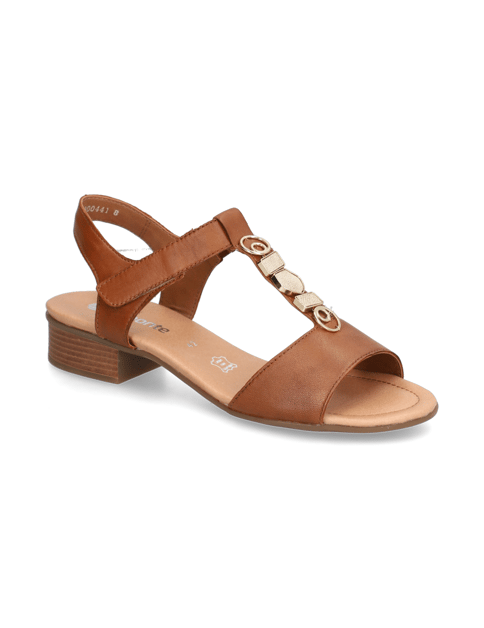 

hladká koža sandále, Hnedá