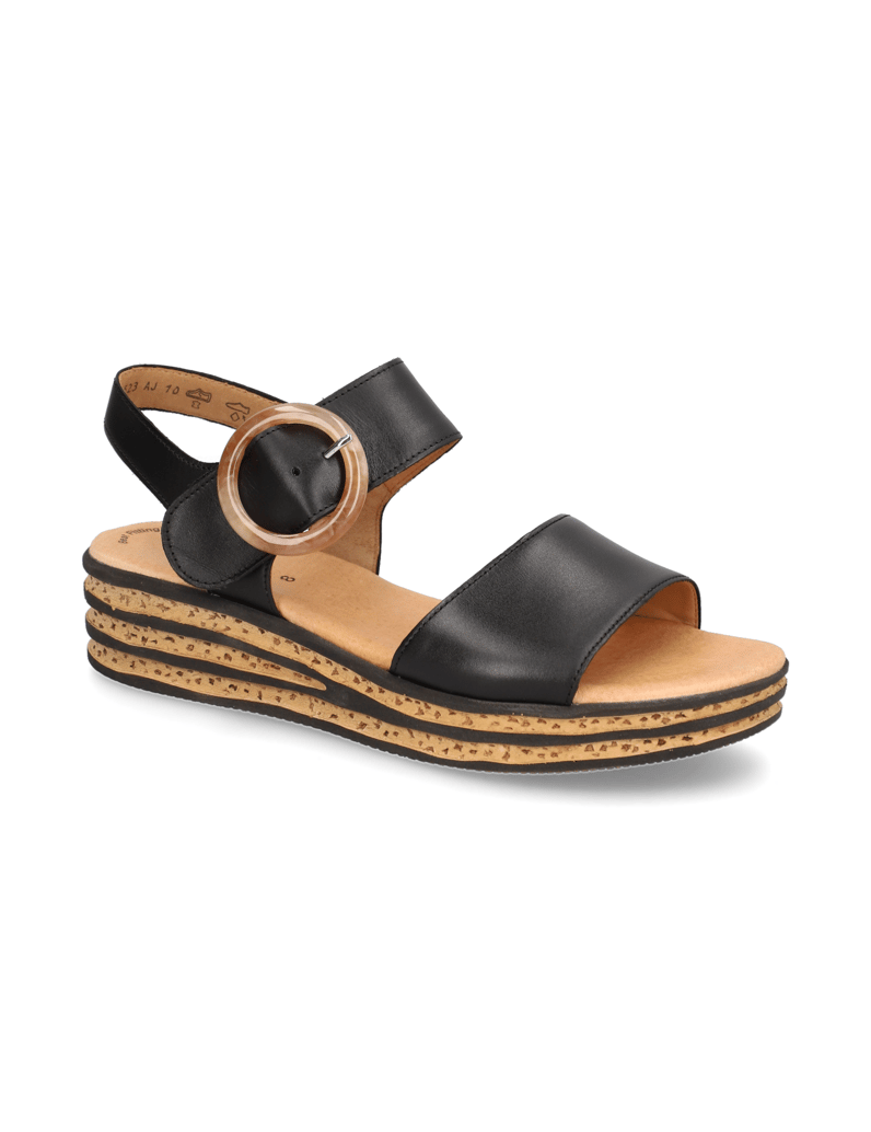 Gabor-Glattleder-Sandalette-schwarz