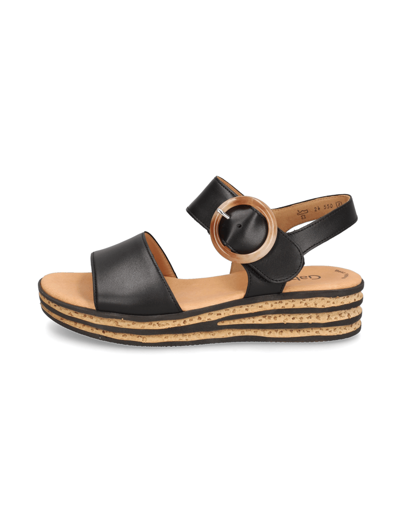 Gabor-Glattleder-Sandalette-schwarz