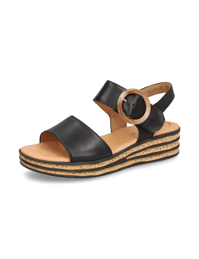 Gabor-Glattleder-Sandalette-schwarz