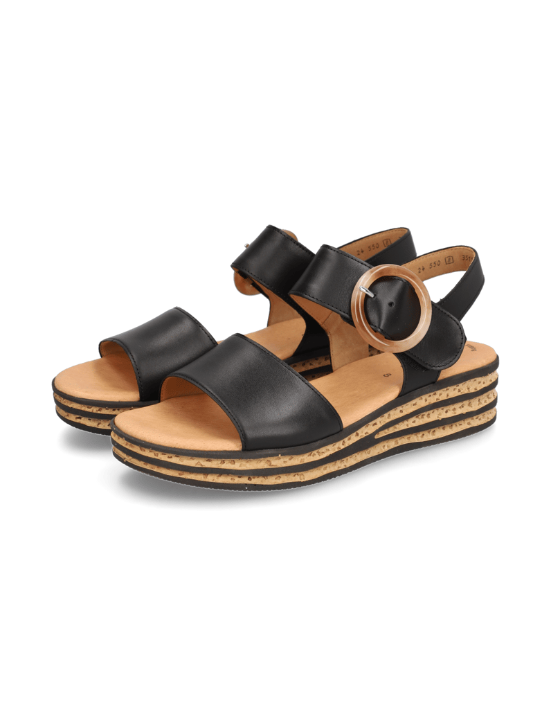 Gabor-Glattleder-Sandalette-schwarz