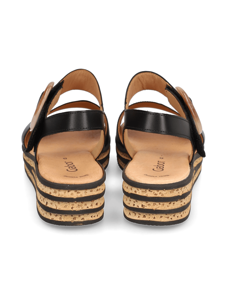 Gabor-Glattleder-Sandalette-schwarz
