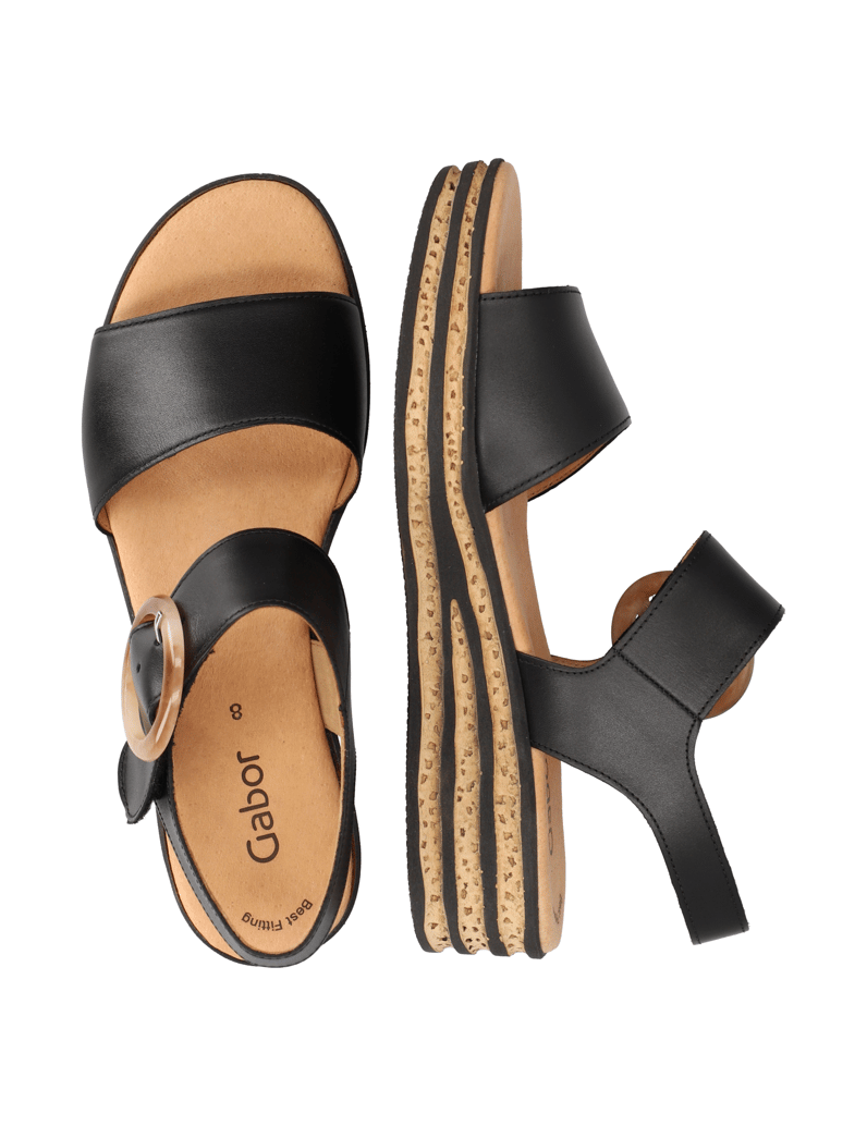 Gabor-Glattleder-Sandalette-schwarz