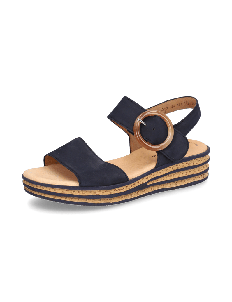 Gabor-Nubukleder-Sandale-schwarz