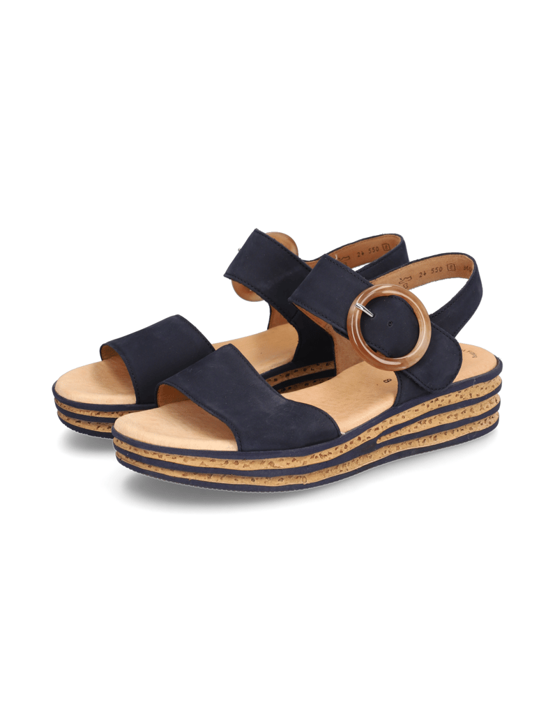 Gabor-Nubukleder-Sandale-schwarz