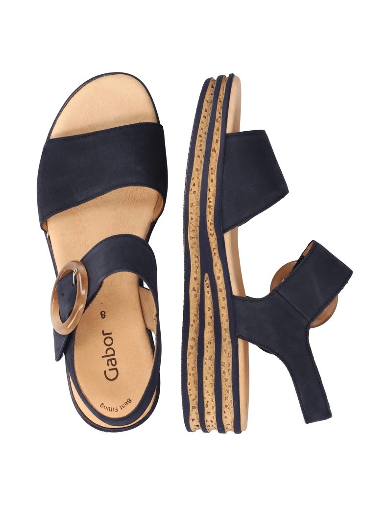 Gabor-Nubukleder-Sandale-schwarz