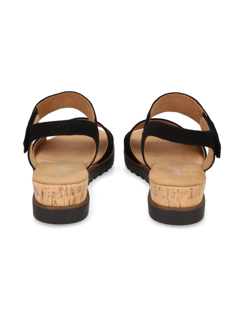 Gabor-Veloursleder-Sandale-schwarz