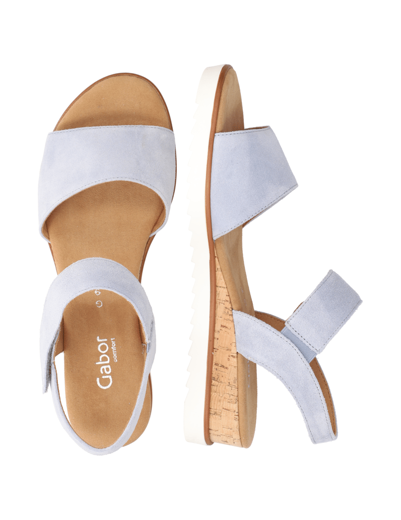 Gabor-Veloursleder-Sandale-schwarz