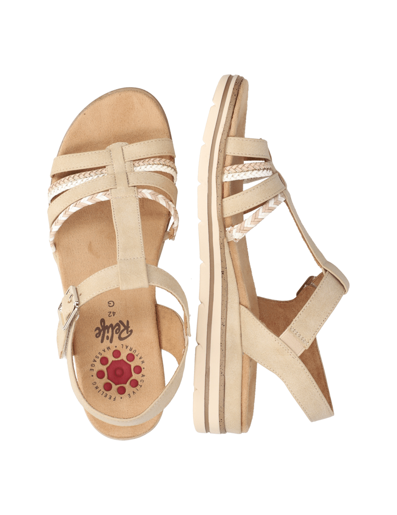 RELIFE-Lederimitat-Keilsandale