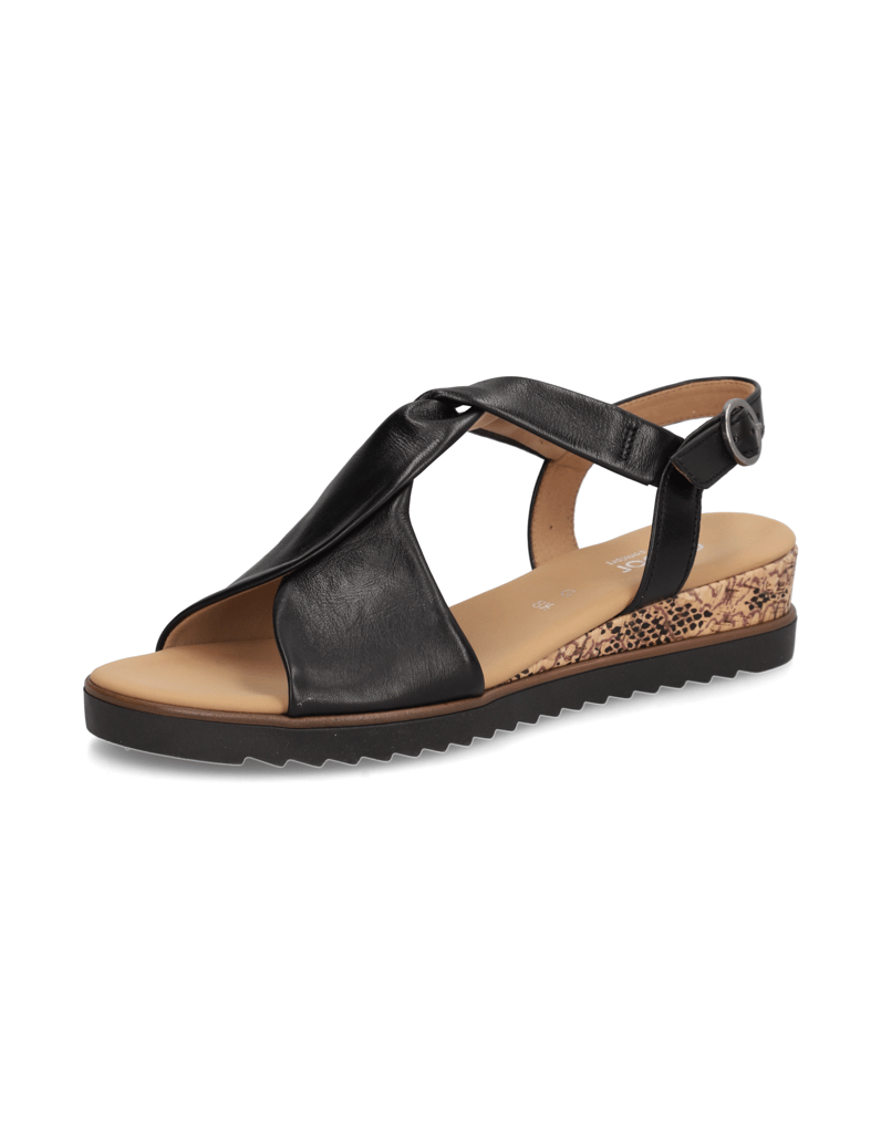 Gabor-hladká-kůže-sandály-černá