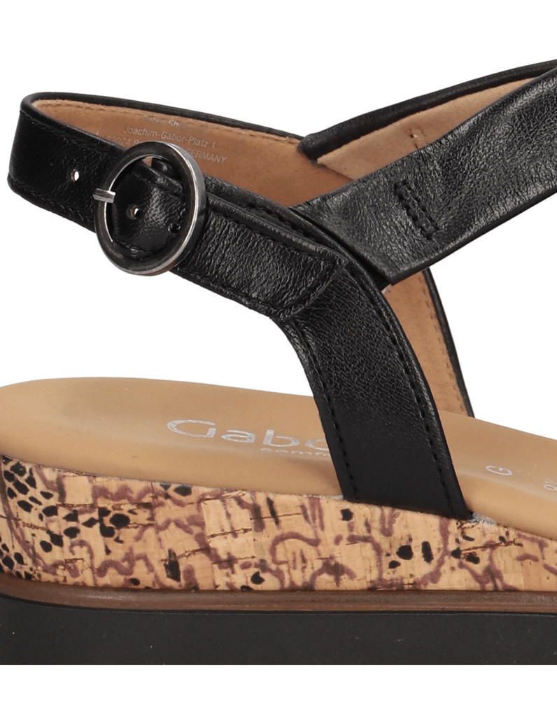 Gabor-hladká-kůže-sandály-černá