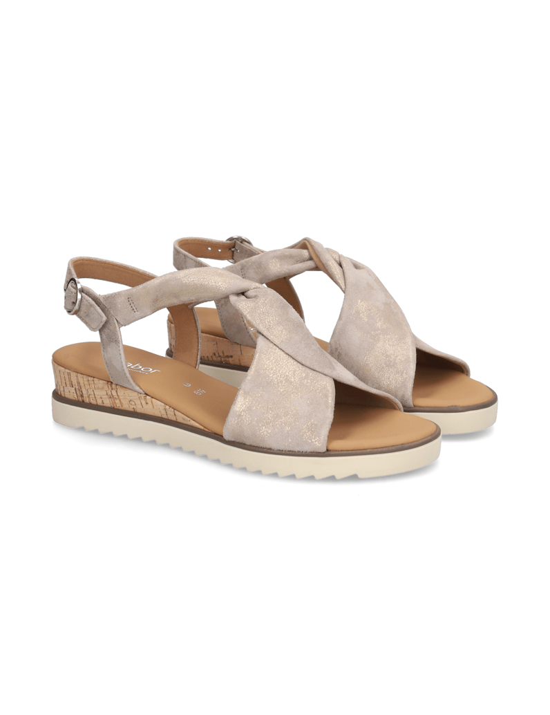 Gabor-nubuk-sandály-černá