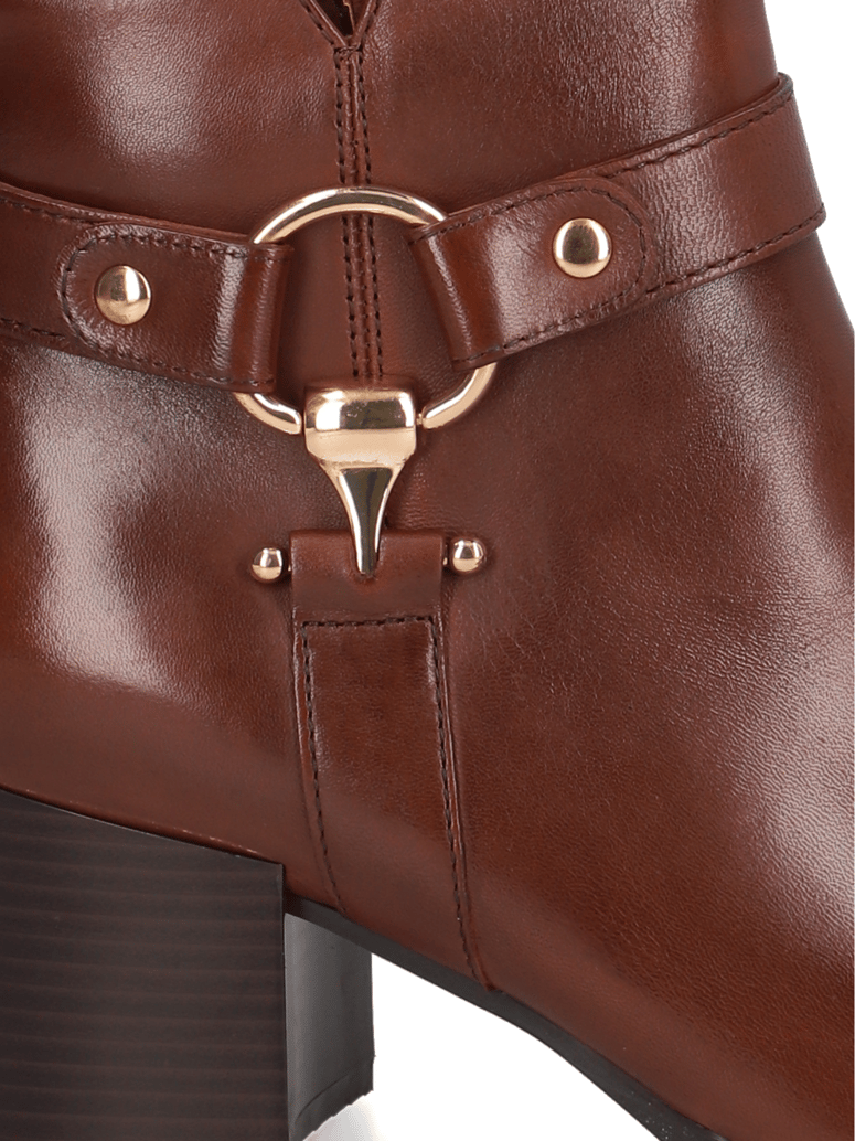 POE-Glattleder-Stiefelette