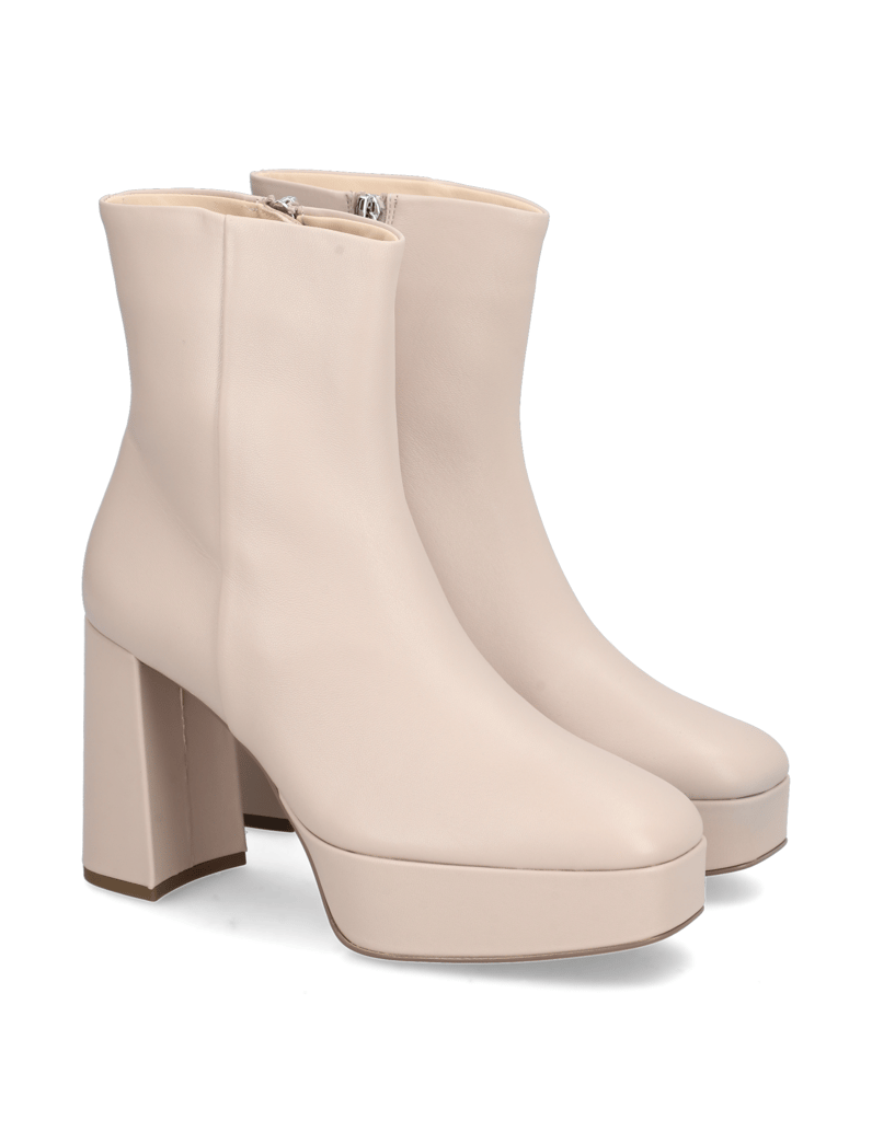 Högl-Glattleder-Stiefelette-beige