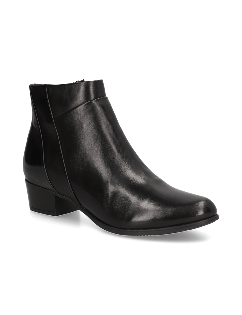 Lazzarini-Glattleder-Stiefelette-schwarz