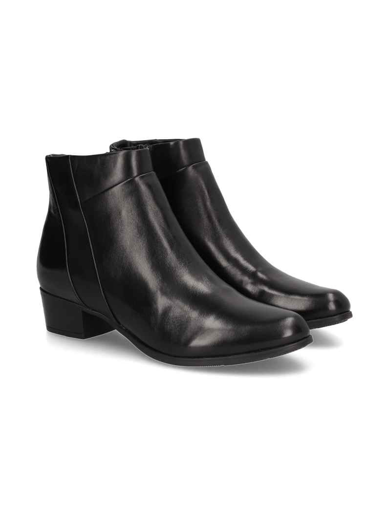 Lazzarini-Glattleder-Stiefelette-schwarz