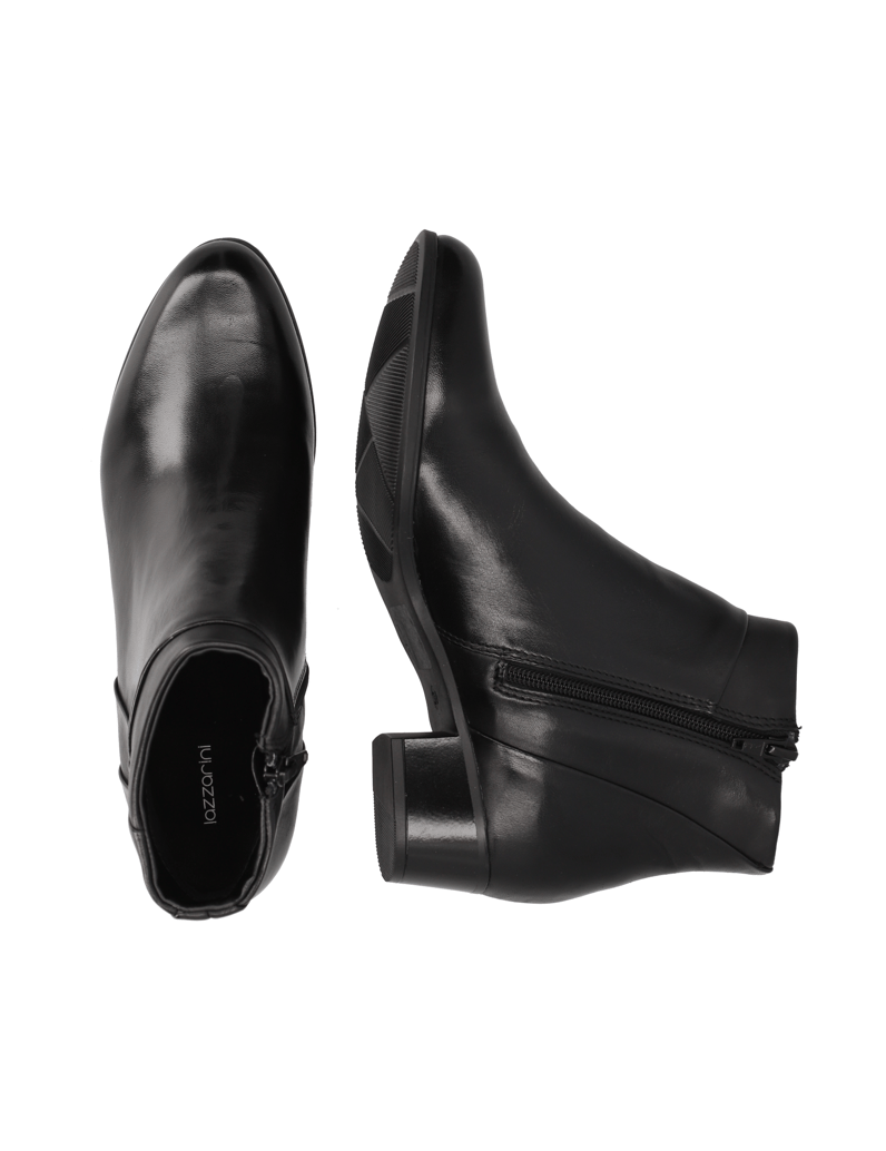 Lazzarini-Glattleder-Stiefelette-schwarz