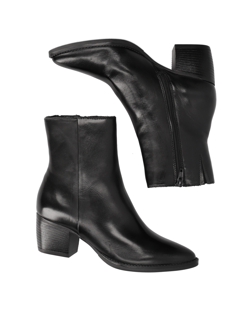 Lazzarini-Glattleder-Stiefelette-schwarz
