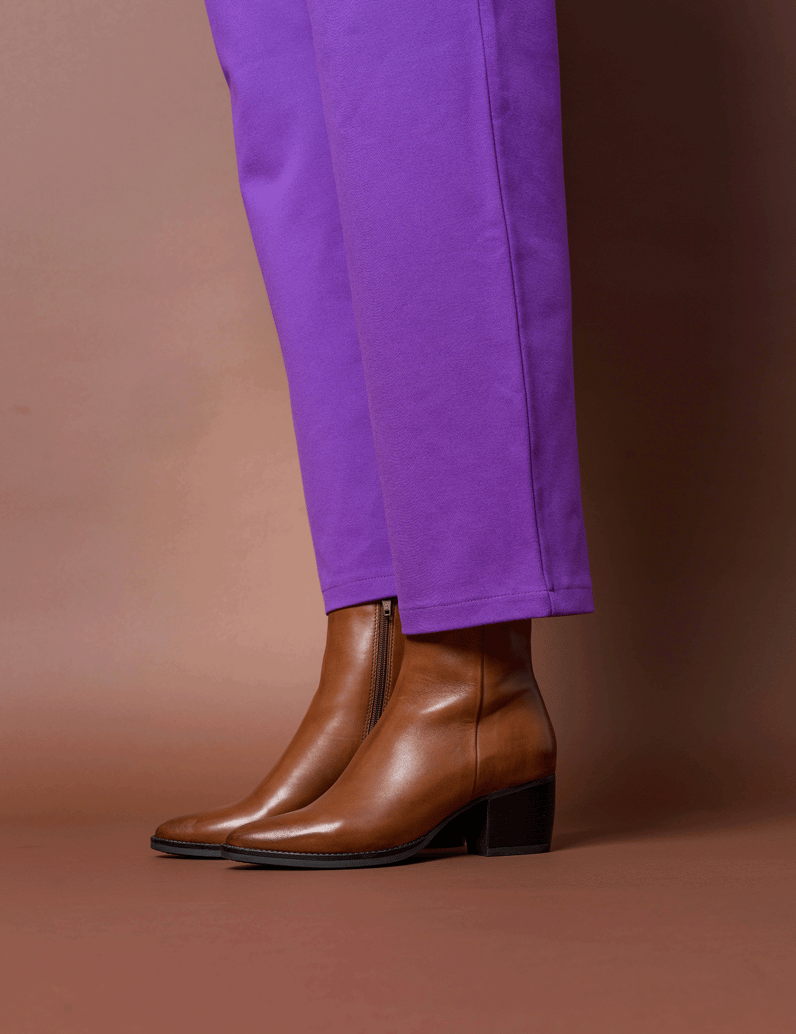 Lazzarini-Glattleder-Stiefelette-schwarz