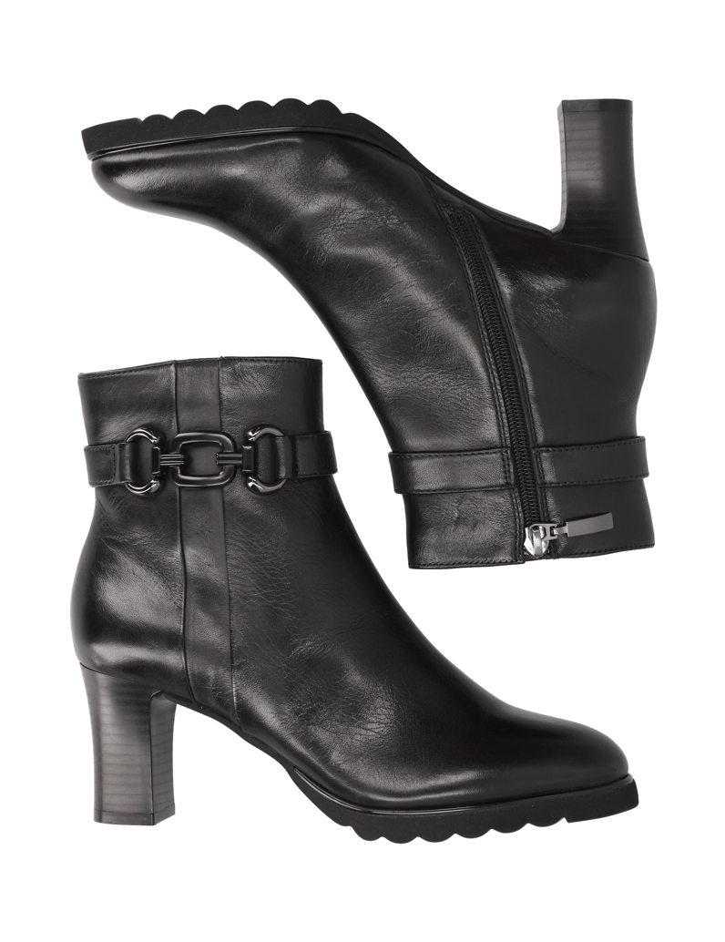 POE-Glattleder-Stiefelette