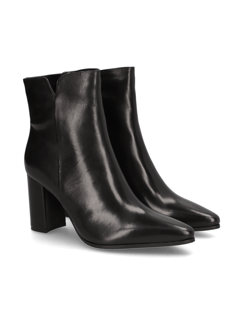 Lazzarini-Glattleder-Stiefelette-schwarz