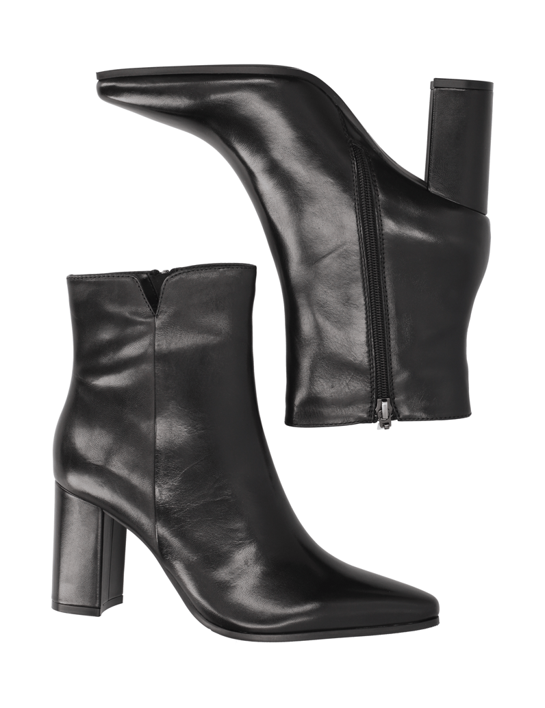 Lazzarini-Glattleder-Stiefelette-schwarz