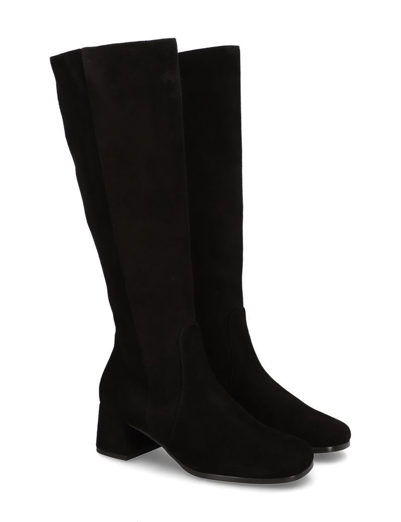 Högl-Veloursleder-Stiefel-schwarz