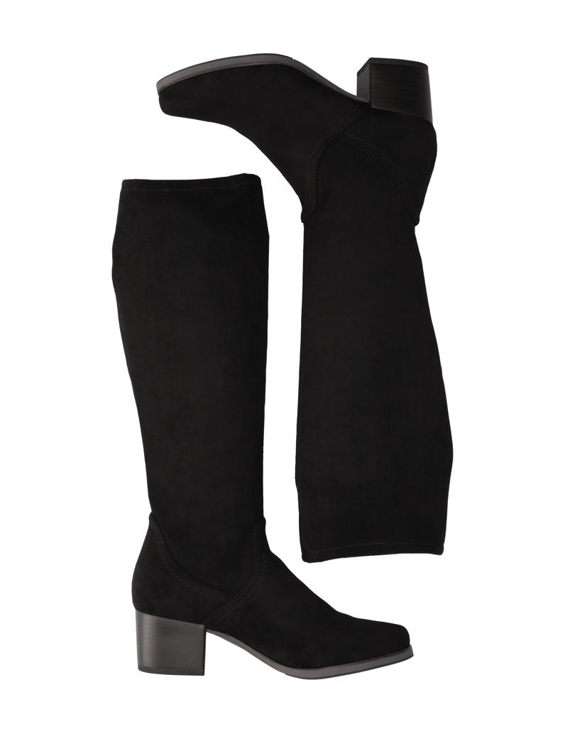 Lazzarini-imitacijski-velur-škornji-črna