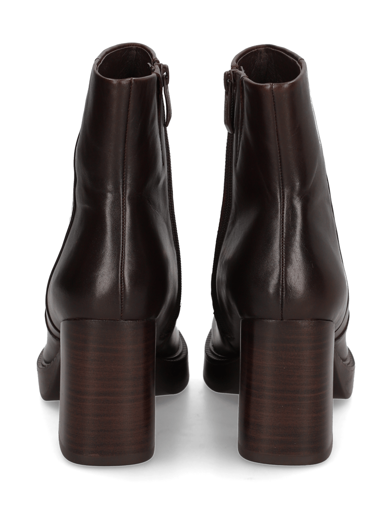 TAMARIS-Glattleder-Stiefelette-braun