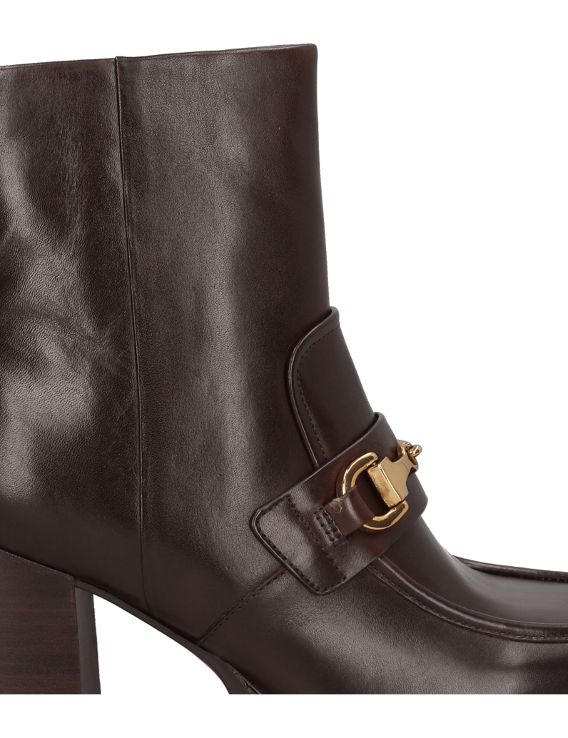 TAMARIS-Glattleder-Stiefelette-braun