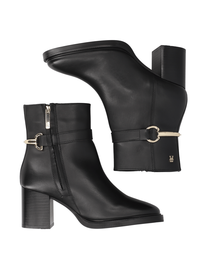 Tommy-Hilfiger-TH-STUD-HEEL-RIDING-ANKLE-BOOT-černá