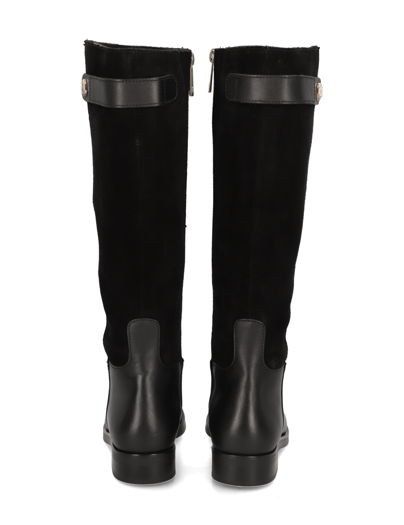 Tommy-Hilfiger-TH-STUD-LEATHER-MIX-LONG-BOOT-schwarz