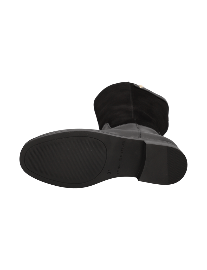 Tommy-Hilfiger-TH-STUD-LEATHER-MIX-LONG-BOOT-schwarz