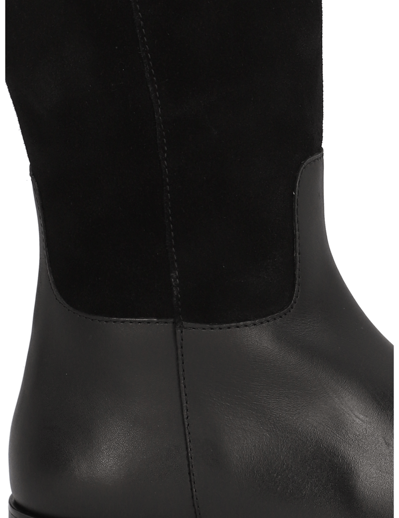 Tommy-Hilfiger-TH-STUD-LEATHER-MIX-LONG-BOOT-schwarz