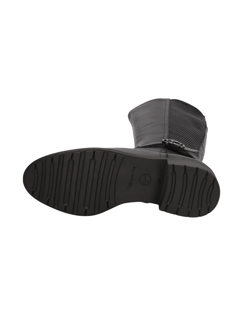 TAMARIS-kombinácia-s-kožou-čižmy-čierna