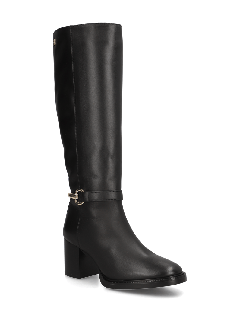 Tommy-Hilfiger-TH-STUD-HEEL-RIDING-KNEE-BOOT-črna