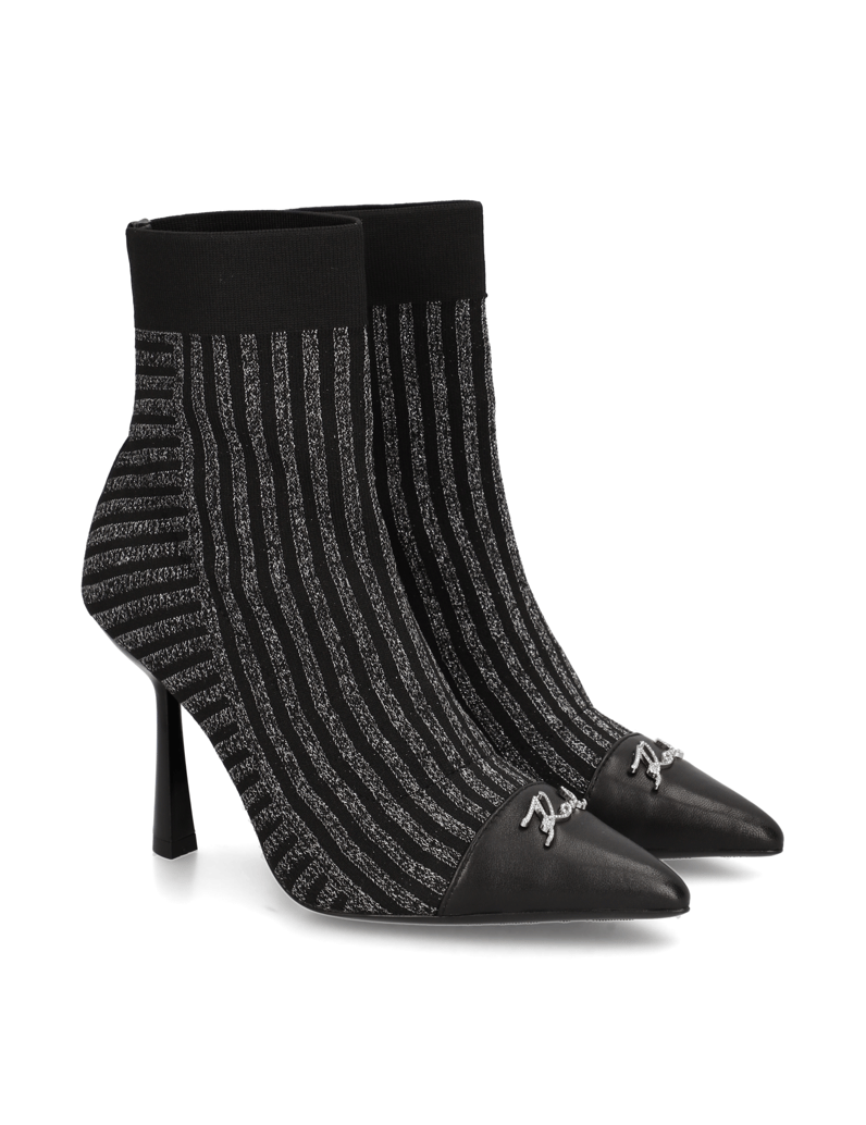 KARL-LAGERFELD-polokozačky-stříbrná