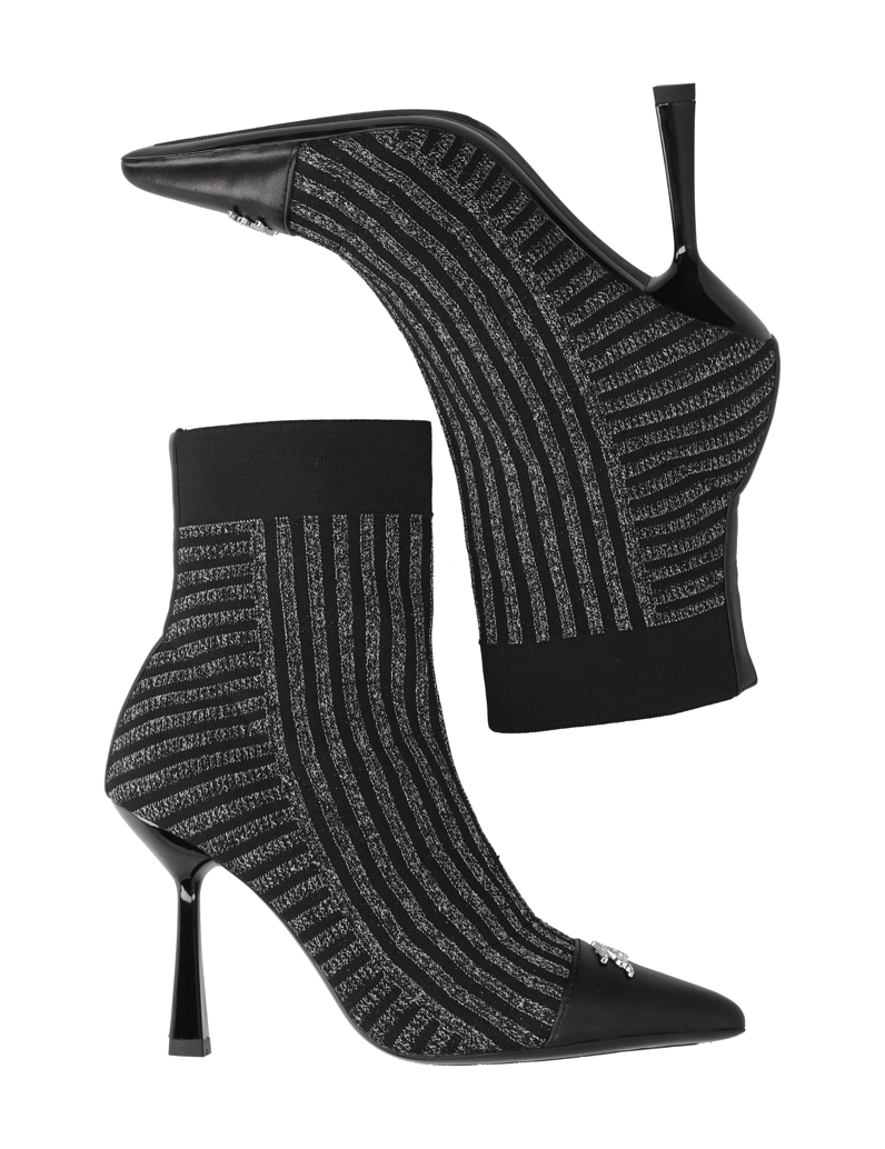 KARL-LAGERFELD-polokozačky-stříbrná