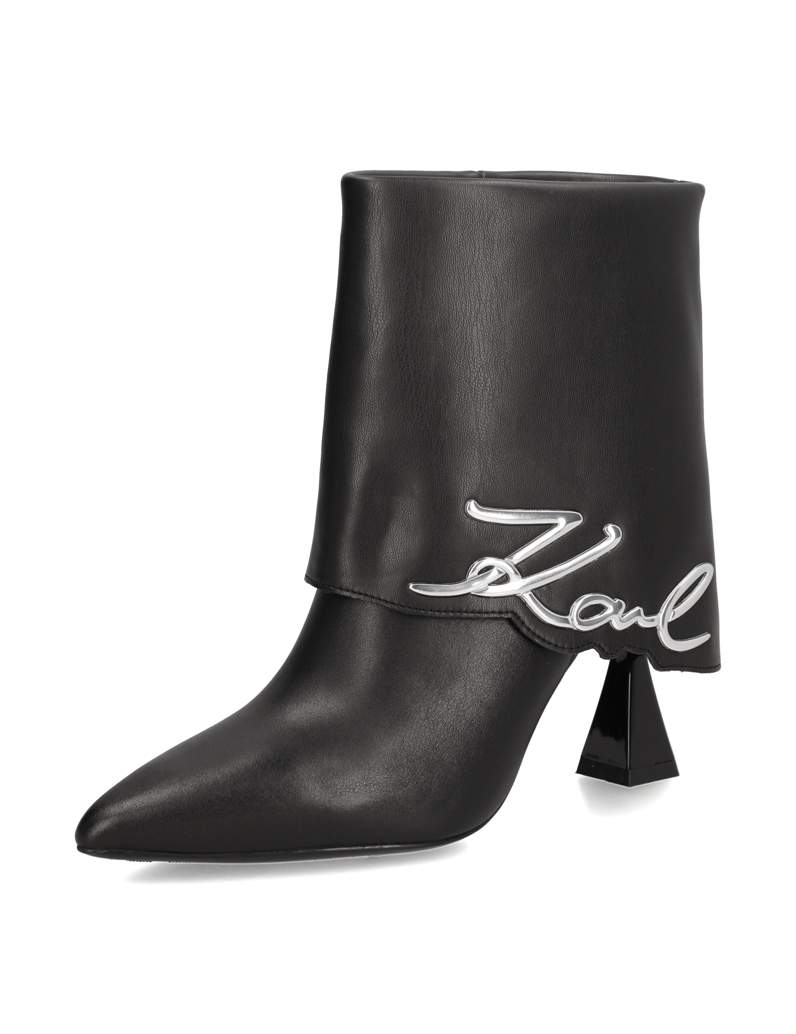 KARL-LAGERFELD-DEBUT-II-FOLD-DOWN-MIDI-BOOT-černá