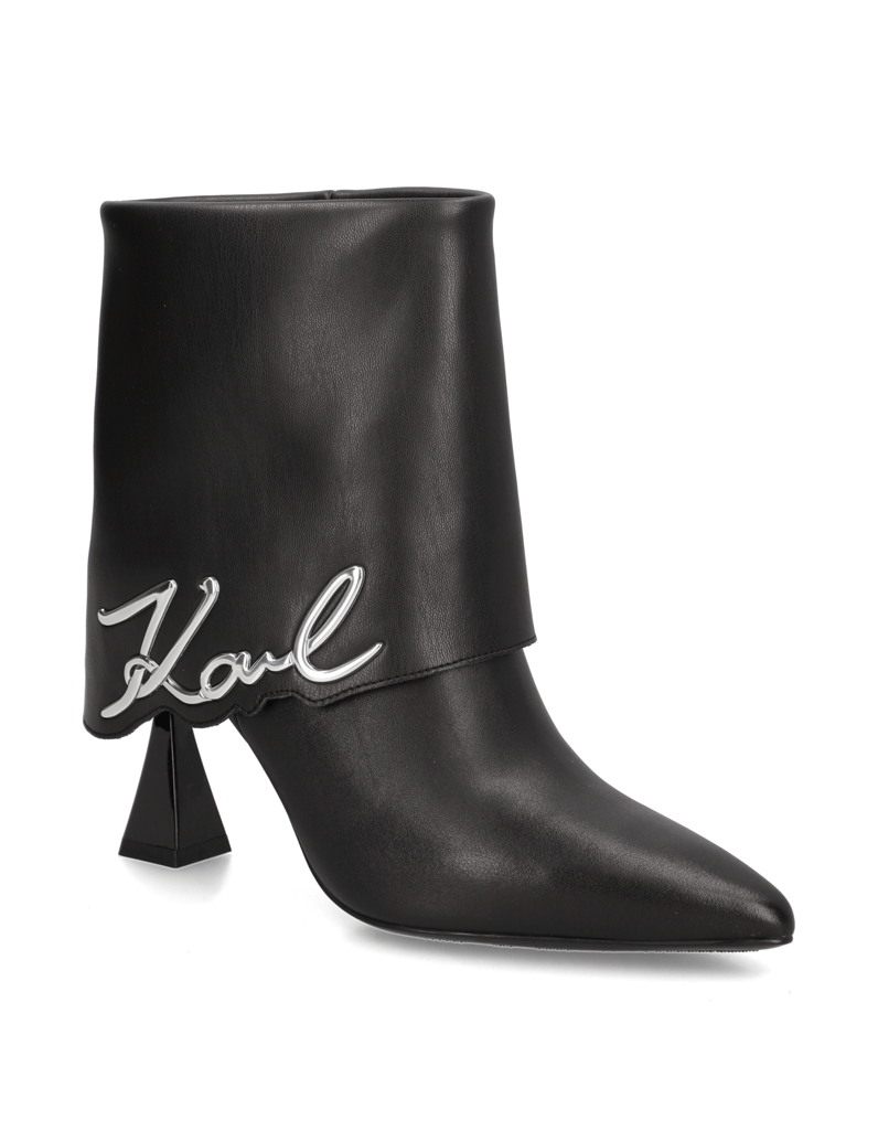 KARL-LAGERFELD-DEBUT-II-FOLD-DOWN-MIDI-BOOT-černá