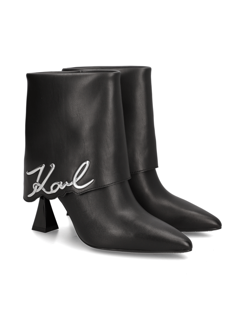 KARL-LAGERFELD-DEBUT-II-FOLD-DOWN-MIDI-BOOT-černá