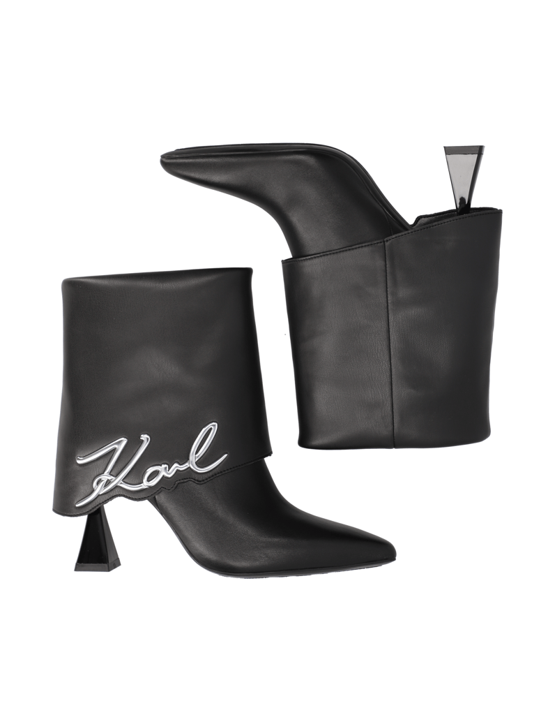 KARL-LAGERFELD-DEBUT-II-FOLD-DOWN-MIDI-BOOT-černá