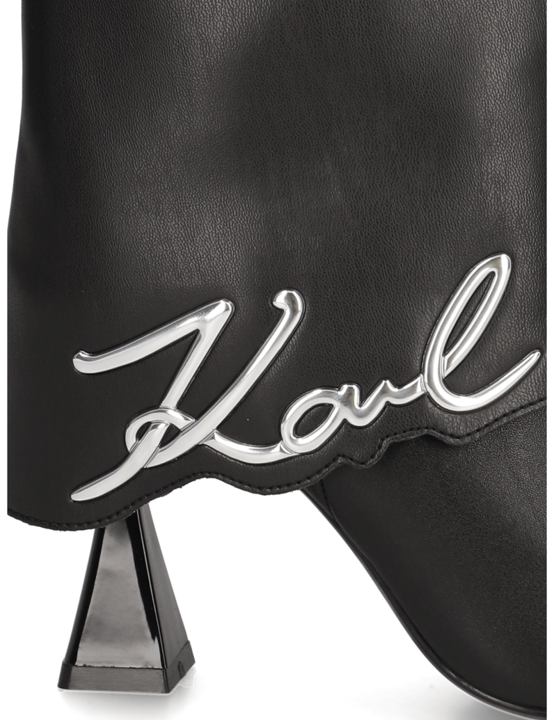 KARL-LAGERFELD-DEBUT-II-FOLD-DOWN-MIDI-BOOT-černá