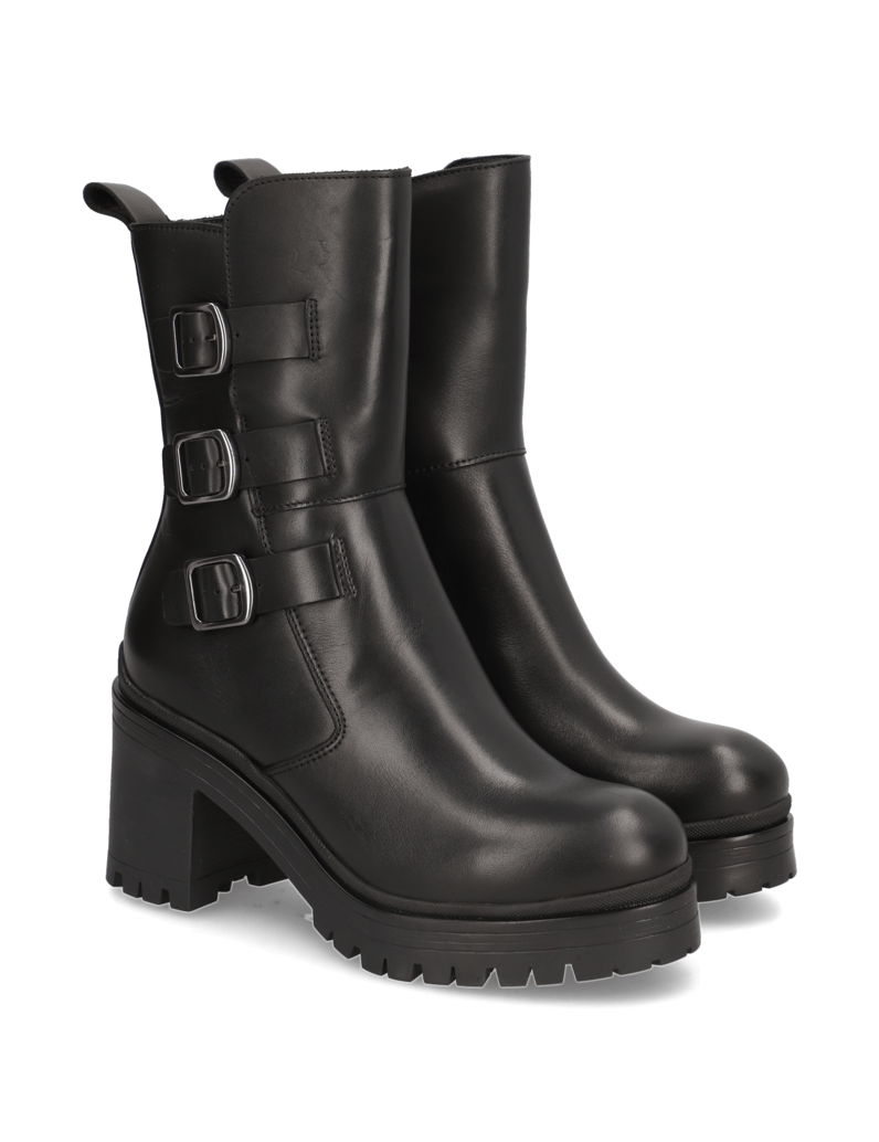 Kate-Gray-Glattleder-Stiefelette-schwarz