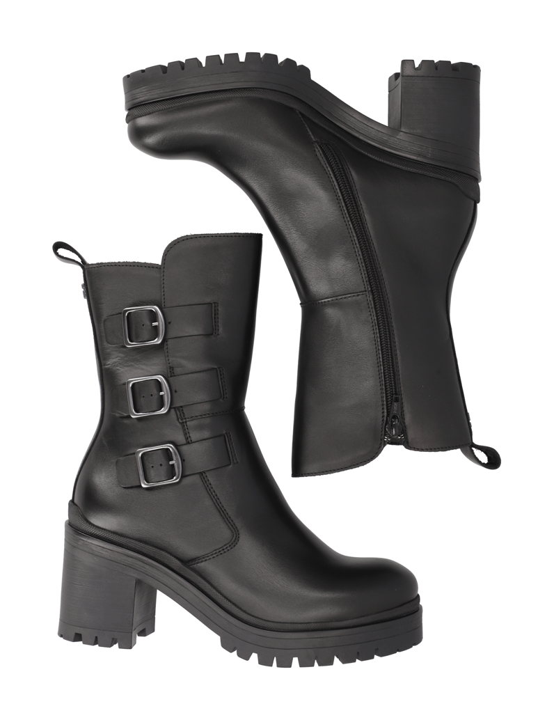 Kate-Gray-Glattleder-Stiefelette-schwarz